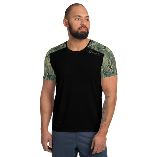 "Green distorted Camo" Sport-T-Shirt für Herren