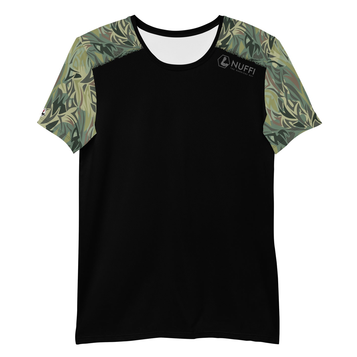 "NUFFI Green distorted Camo" sports t-shirt for men