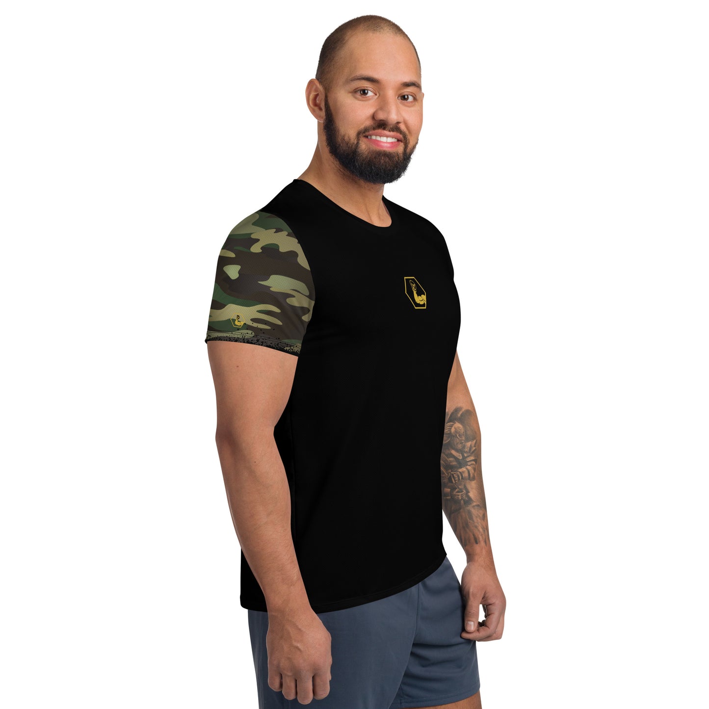 Trainingsshirt Green Camo - Schwarz