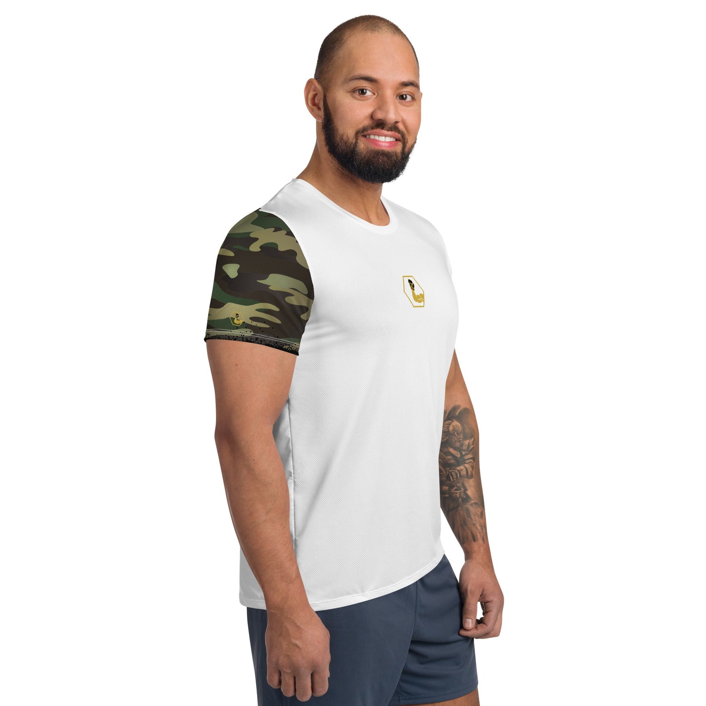 "NUFFI Camo white" sports t-shirt for men