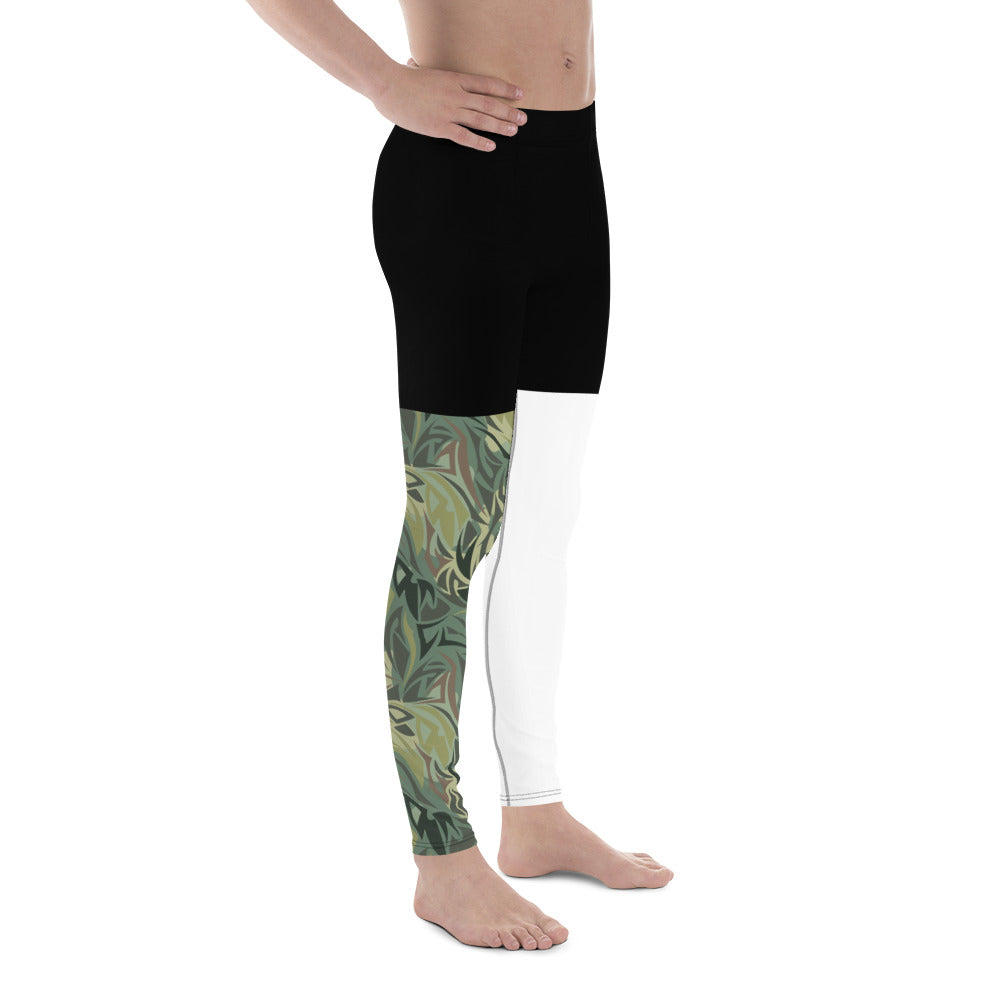 "Green Camo distorted" Herren-Leggings