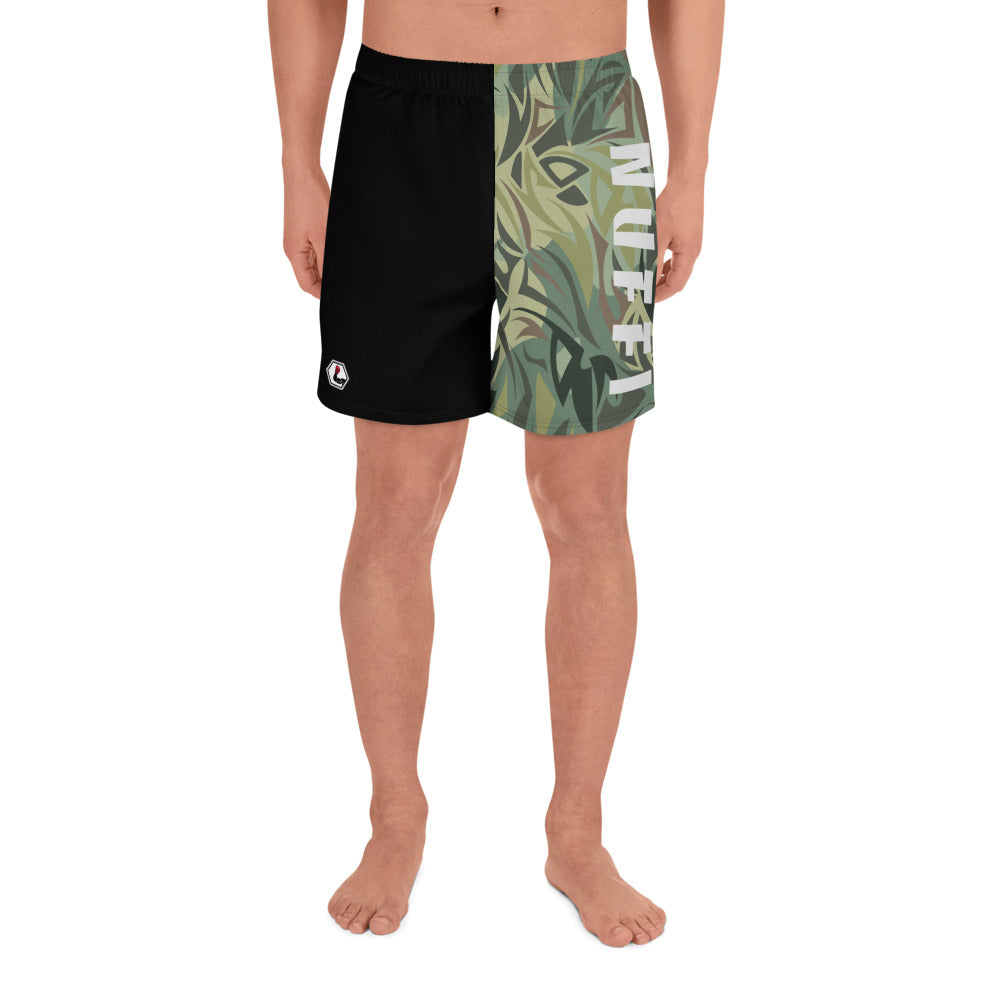 "Green Camo distorted" sports shorts for men