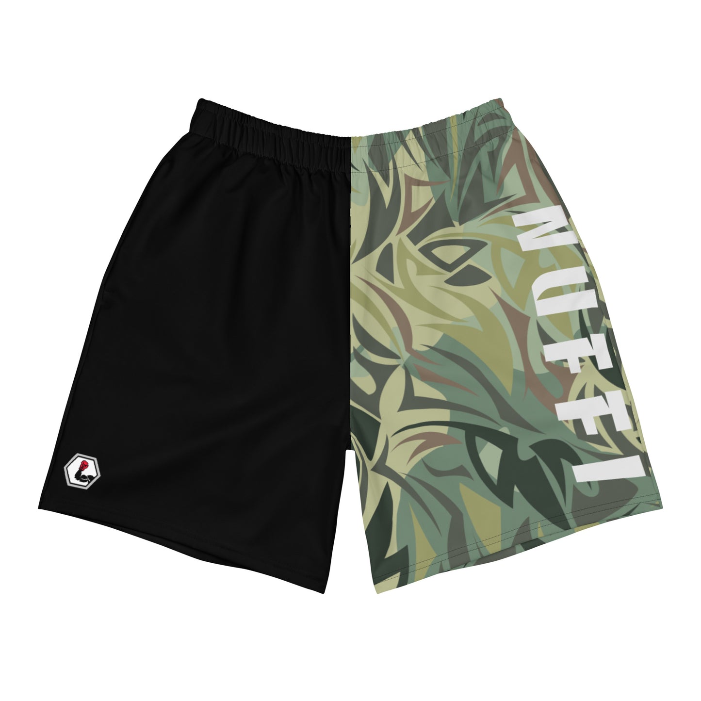 "Green Camo distorted" sports shorts for men