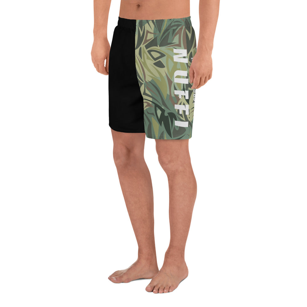 "Green Camo distorted" sports shorts for men