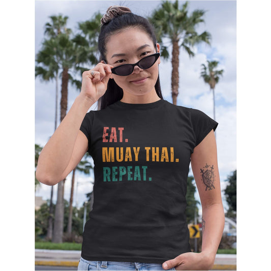 Damen EAT.MUAY THAI.REPEAT T-Shirt