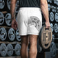 "Skull Samurai" sports shorts for men