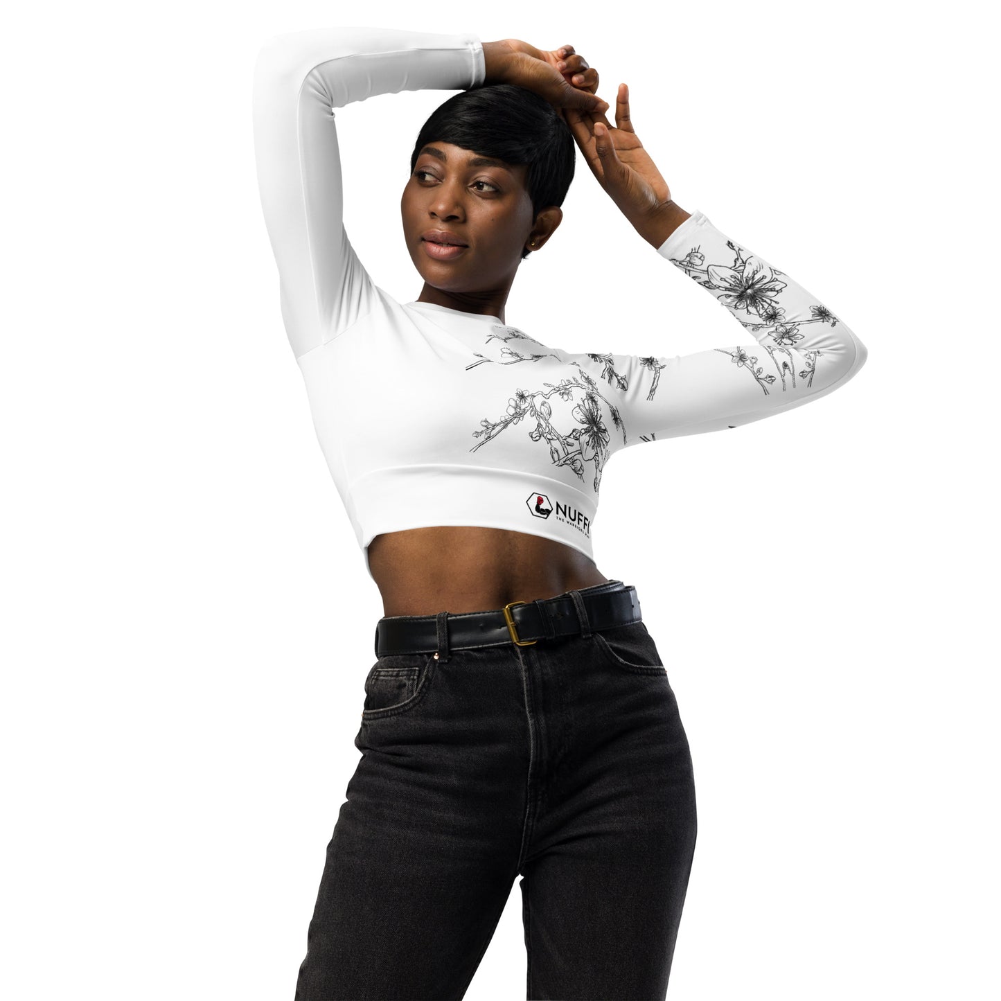 Skull Geisha Long Sleeve Crop Top